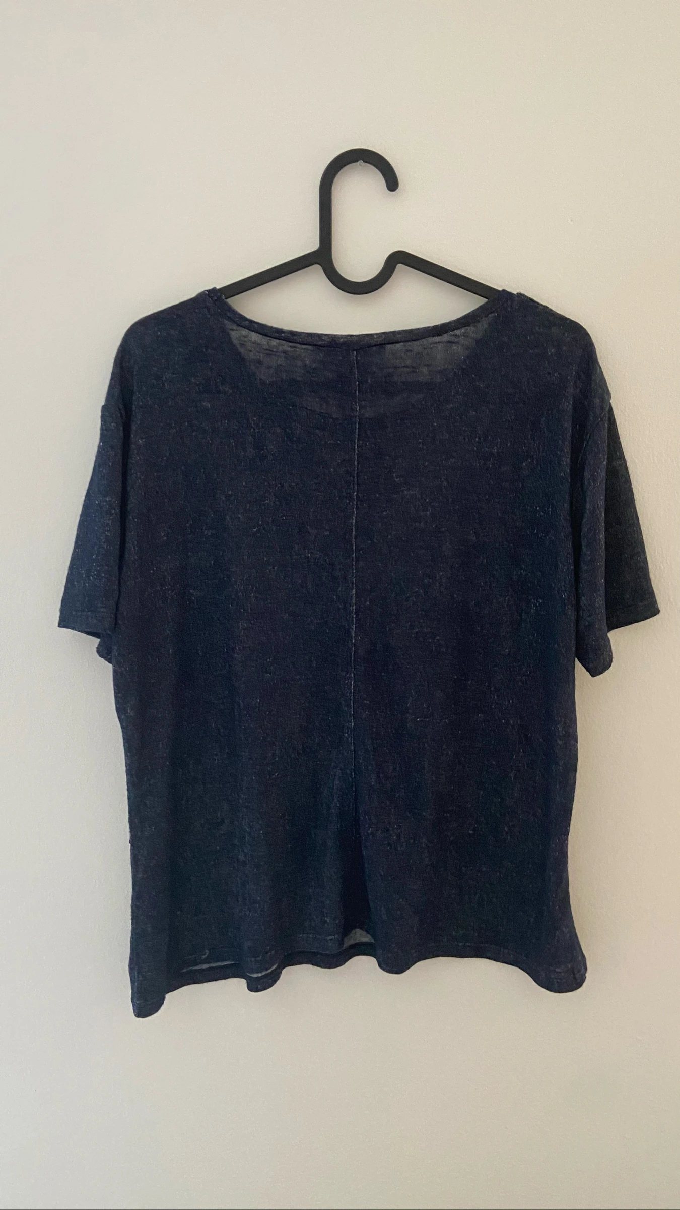 Navy blue fine wool top with sequins – photo 5